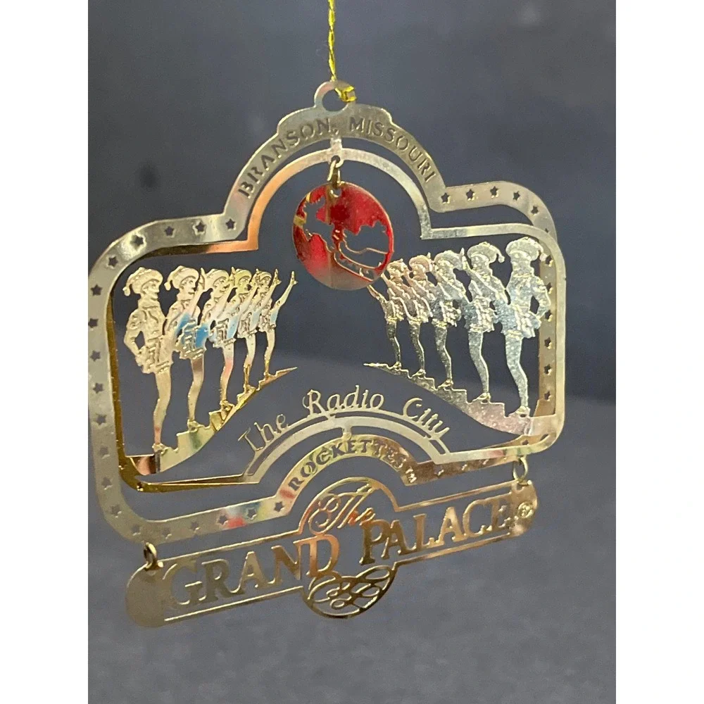 Radio City Rockettes The Grand Palace Branson Missouri Brass Ornament 3D Gold